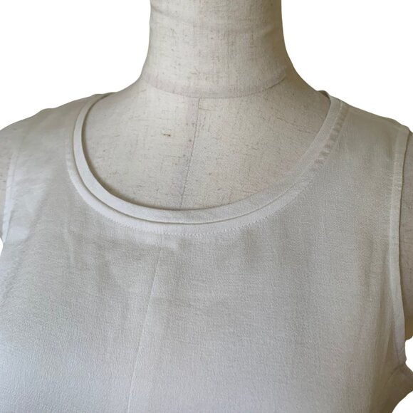 Nic + Zoe Silky White Sleeveless Tunic Tops Blouse Size PP - Picture 3 of 14